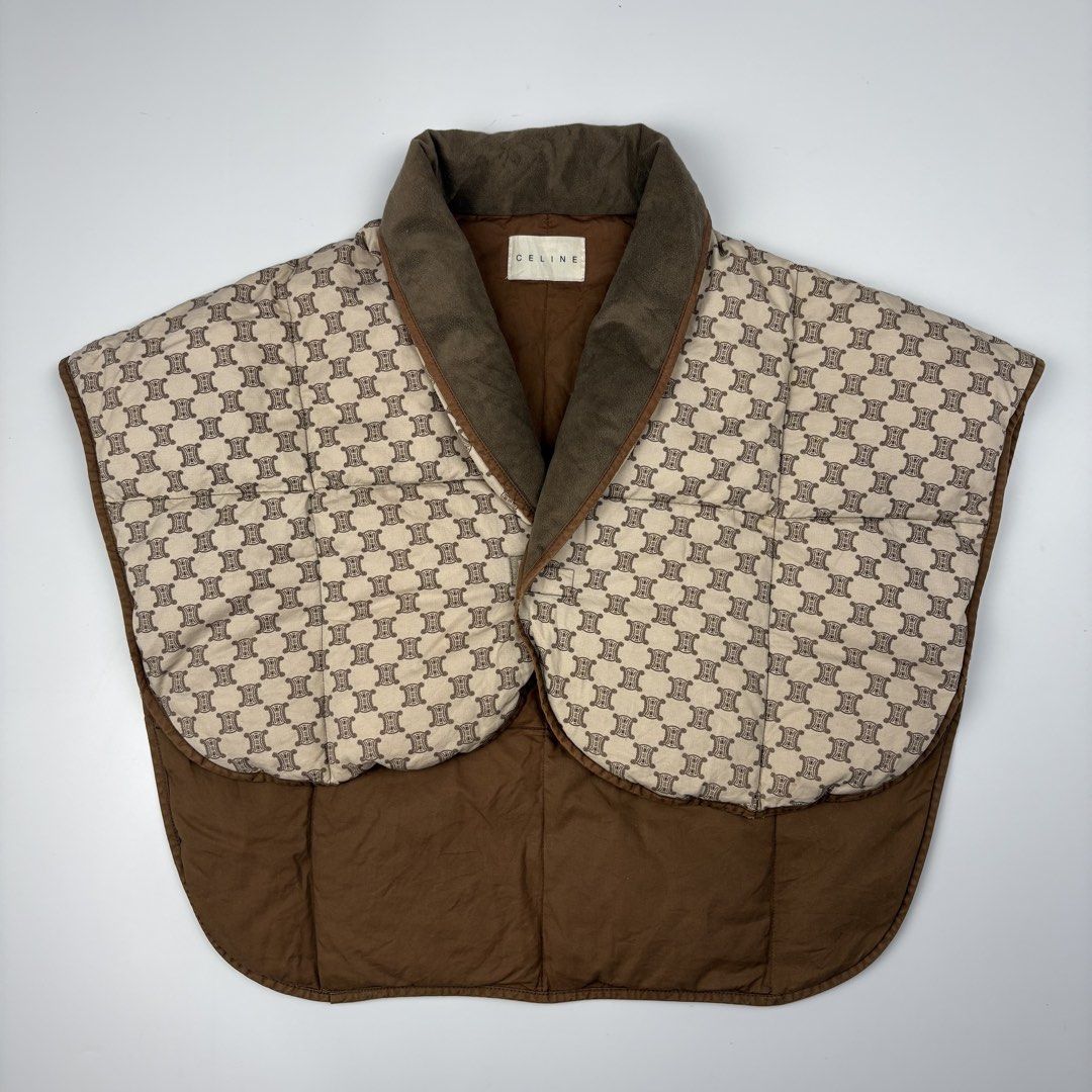 Celine Macadame Poncho Vest (Category: Coats, Jackets and Outerwear) located in Bacolod City. Submitted by caast.archives (Listing ID 1449151530, Image 1). Description: Celine Macadame Poncho Vest Size: Small Condition: Good Flaw: Tears on lining.