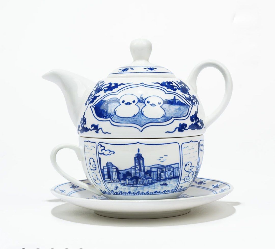Double Duck Ceramic Teapot Set from ARR507693064856555521
