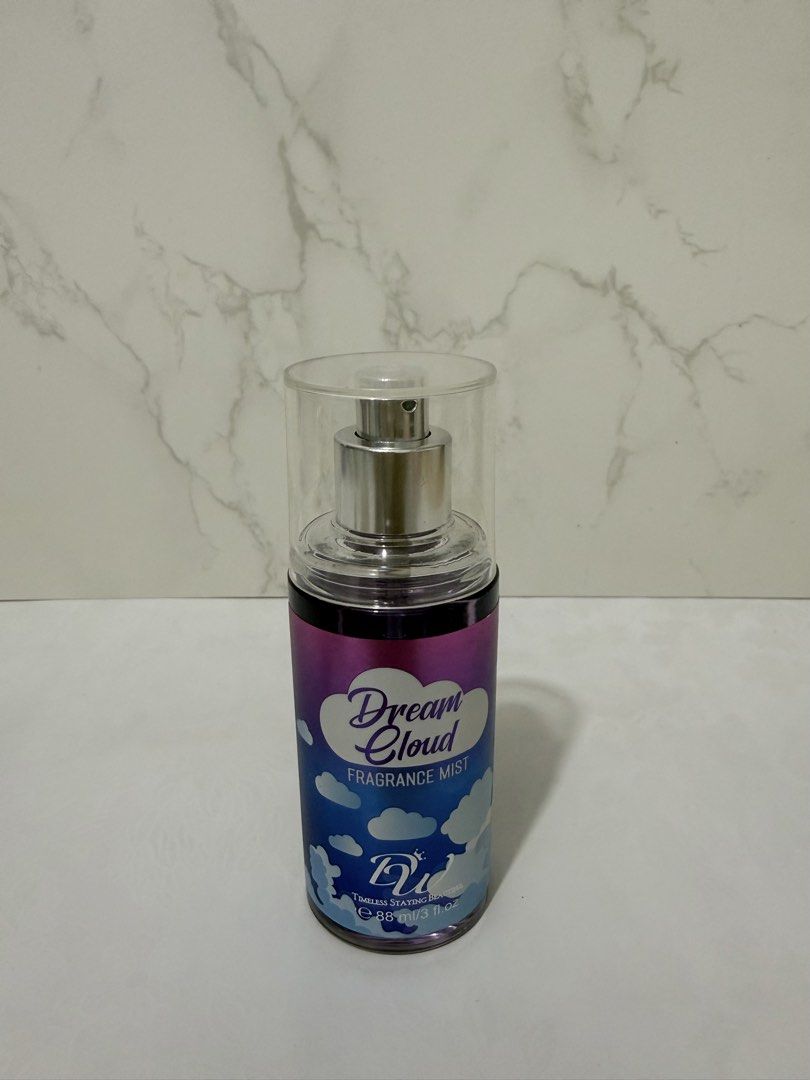 Dream Cloud Fragrance Mist Body Spray (Category: Fragrance & Deodorants) located in Manila. Submitted by shop.celestee (Listing ID 1449272344, Image 1). Description: - Dream Cloud Fragrance Mist - Enjoy a pleasant, everyday scent BRAND NEW.