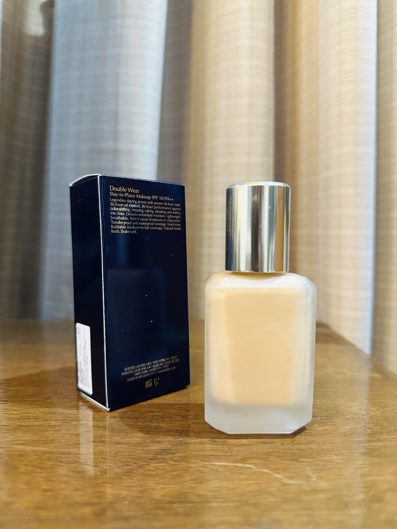 Estee Lauder Double Wear Foundation 2W1 Dawn (Category: Makeup) located in Manila. Submitted by buynowshopnow (Listing ID 1449124956, Image 3). Description: Estee Lauder Double Wear Foundation 2W1 Dawn New Formula 2026 (Med to Full Coverage) Long-wearing, transfer-proof, waterproof SPF 10/PA++ 1 fl. oz./30ml Includes: Original box Condition: Brand New (Tested only) RFS: Not my shade Bought for P3,050 Selling for P2,500 NEGOTIABLE.