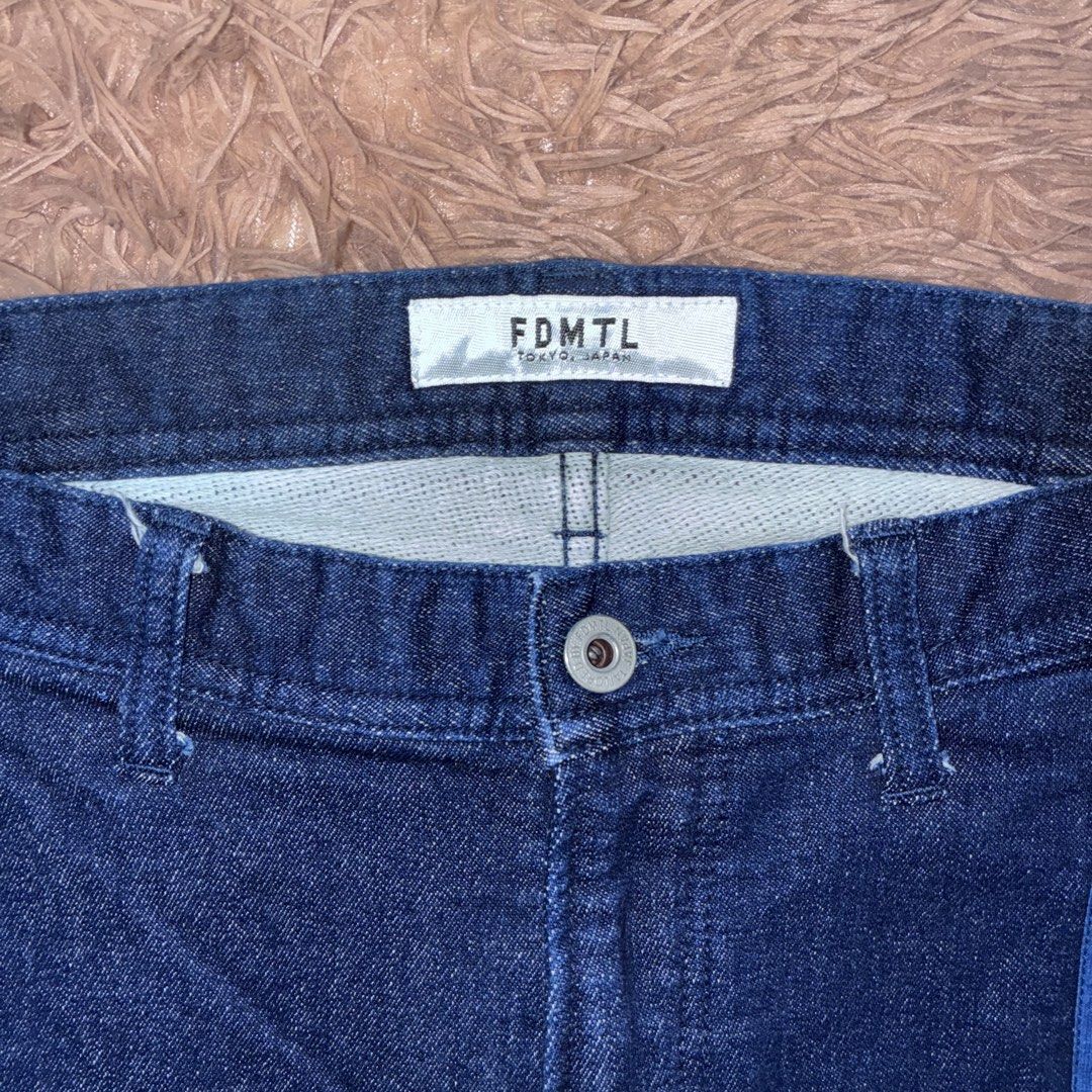 FDMTL Japan Patchwork Pants (Category: Jeans) located in Nabua. Submitted by elevadoray (Listing ID 1449205508, Image 3). Description: FDMTL Japan Patchwork Pants Size 32 (38 Inches Length) Excellent Condition (10/10) P1,500 PM or Text 09669119158 for faster transaction!.