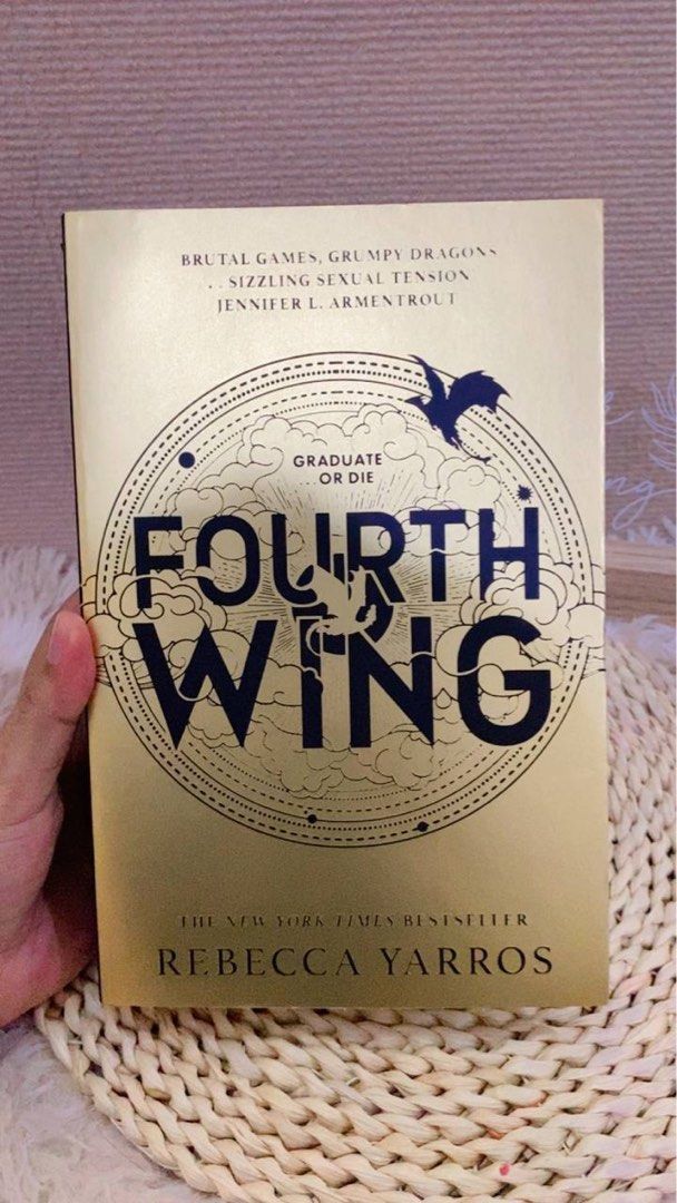 Fourth Wing (Category: Storybooks) located in Sungai Petani. Submitted by hanislaaa (Listing ID 1449125521, Image 1). Description: Fourth Wing is a new adult fantasy romance novel written by the American author Rebecca Yarros. It is the first book in the Empyrean series,[1] following the journey of Violet Sorrengail, who is forced by her mother, General Sorrengail, to join the Basgiath War College and become a dragon rider in the kingdom of Navar