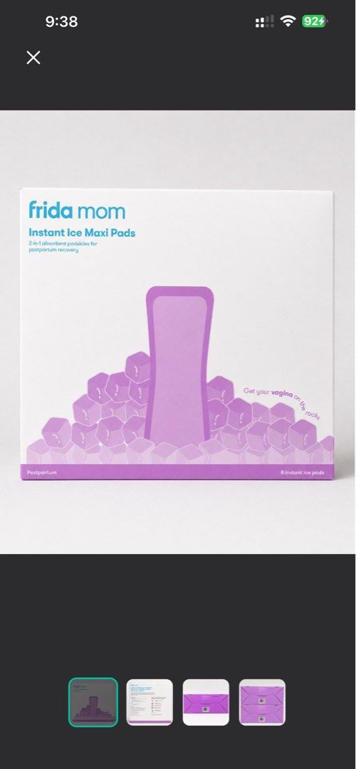 Frida Mom Instant Ice Maxi Pads - 8 Count - 2 boxes (Category: Maternity Care) located in Quezon City. Submitted by amandasee21 (Listing ID 1449115519, Image 1). Description: Frida Mom Instant Ice Maxi Pads (8 Pads) | 2 Boxes | Brand New | Imported from Amazon USA 💜 Brand new, sealed, never opened Bought from Amazon USA in July 2026 and air-freighted to Manila via ShippingCart, so you don’t have to wait weeks for international shipping. Reason f