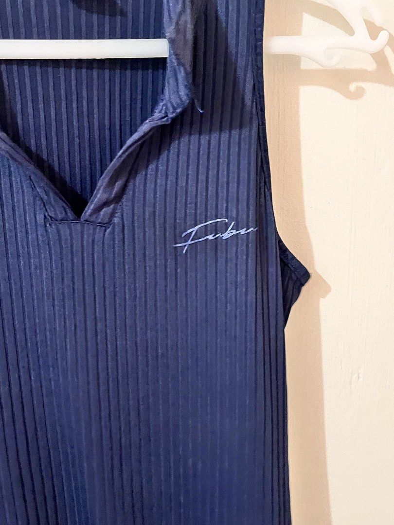 FUBU Navy Ribbed Sleeveless Collared Dress (Category: Dresses) located in General Santos City (Dadiangas). Submitted by shop.chieepreloved (Listing ID 1449137094, Image 2). Description: fubu navy blue mini dress. fabric is so so nice, used only twice!.