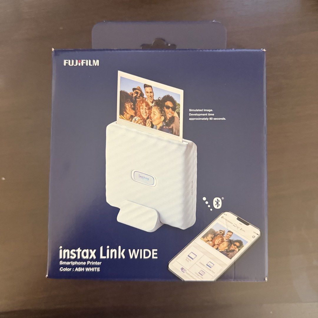 Fujifilm Instax Link WIDE Smartphone Printer Ash White507486527429038081