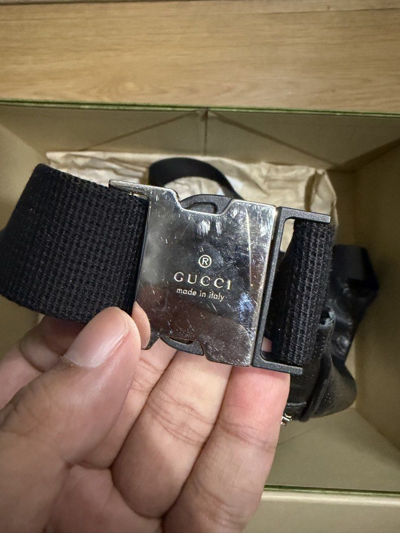 Gucci Black Embossed GG Monogram Belt Bag (Category: Luxury Bags & Wallets) located in Makati City. Submitted by indigo28 (Listing ID 1449204180, Image 2). Description: Gucci Leather Bum Bag 💰 SRP: ₱87,000 🏷️ Selling Price: ₱35,000 (Negotiable for sure buyers) ✨ Genuine Gucci leather bum bag in excellent condition. Mode of Payment: * BDO Bank Transfer * BPI Bank Transfer * GoTyme Bank Meet-up: Makati Area Delivery: Available via courier (shippi