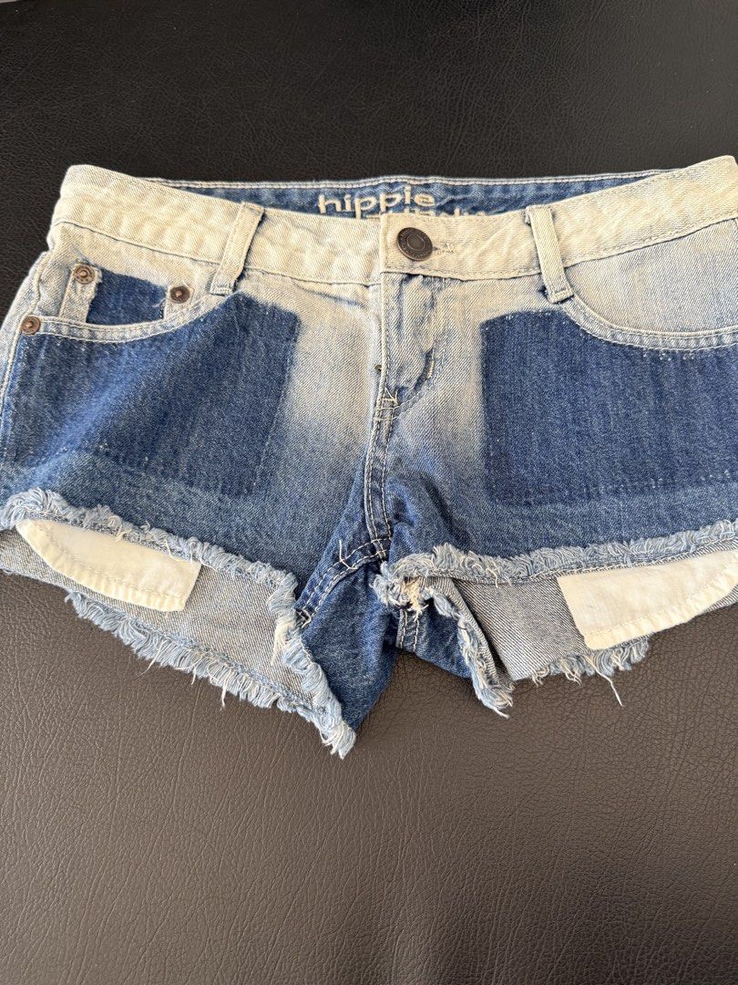 Hippie Laundry Denim Shorts Size 26 (Category: Shorts) located in Bulacan. Submitted by emjay_17 (Listing ID 1449144460, Image 1). Description: - Brand: Hippie Laundry - Size: 26 - Style: Cute denim shorts with patchwork and distressed look - Details: Frayed hem - Occasion: Casual wear - Material: 100% Cotton - Origin: Made in China.
