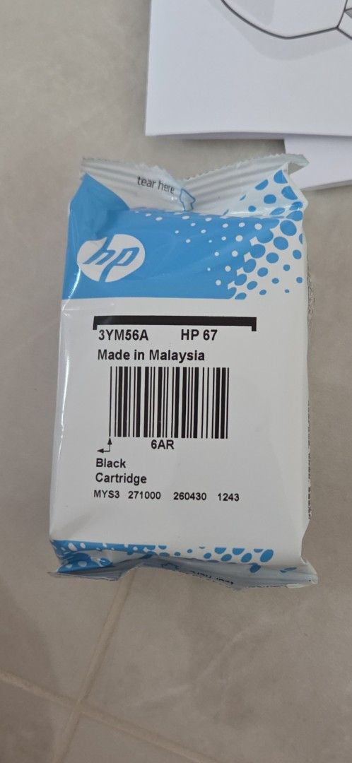 HP 67 Black Ink Cartridge 3YM56A