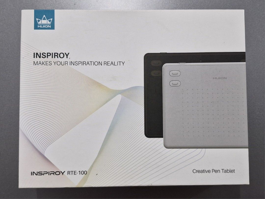 HUION Inspiroy RTE-100 Creative Pen Tablet (Category: Other Accessories) located in Malinao. Submitted by meiimes (Listing ID 1449169696, Image 1). Description: drawing tablet with complete inclusions! message if you want more deets! payment method (gcash).