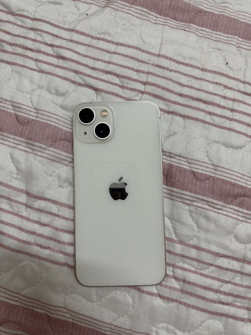 IPHONE 13 (Category: iPhone 13 Series) located in Seremban. Submitted by sugarlasy (Listing ID 1449318106, Image 2). Description: IPHONE 13 BATTERY HEALTH 72% IOS - 26 COLOUR - STARLIGHT WHITE 128GB ALL FUNCTIONING WELL NO PROBLEM EXCEPT ADA A BIT RETAK DEKAT SKRIN BAHAGIAN ATAS SIM CARD ALL GOOD FREE CASING AND FULL SET CHARGER MEET UP KAJANG PREFER MEET UP TO SEE THE CONDITION REASON JUAL I UPGRADE NEW PHONE AND NOT USE THIS PHONE AT ALL LAST P