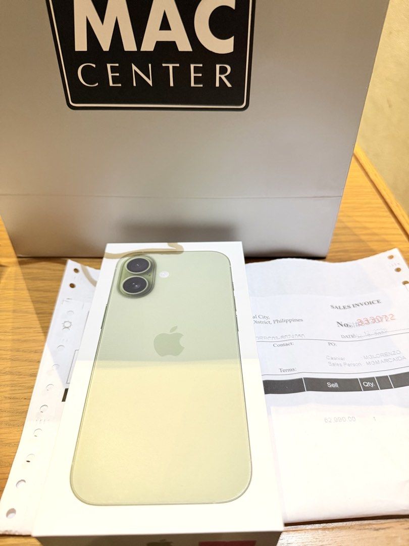 iPhone 17 256gb (Category: iPhone 17 Series) located in Pasig City. Submitted by coco_mamba_24 (Listing ID 1449316365, Image 3). Description: Bnew & Sealed iPhone 17 256gb Local NTC 1 yr Apple Store Warranty With Receipt Powermac Sm Aura Not Activated Color Sage Free Case, Full Tempered & Powermac Paper Bag No Swap!!.