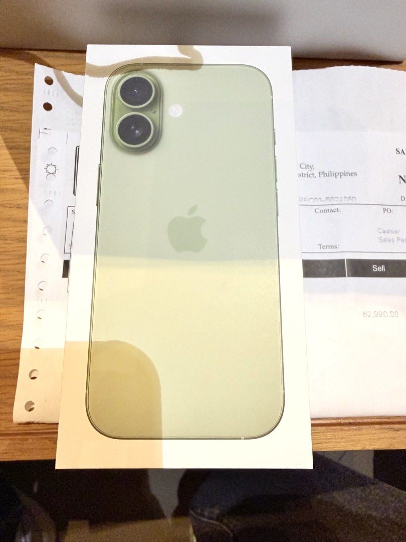 iPhone 17 256gb (Category: iPhone 17 Series) located in Pasig City. Submitted by coco_mamba_24 (Listing ID 1449316365, Image 2). Description: Bnew & Sealed iPhone 17 256gb Local NTC 1 yr Apple Store Warranty With Receipt Powermac Sm Aura Not Activated Color Sage Free Case, Full Tempered & Powermac Paper Bag No Swap!!.