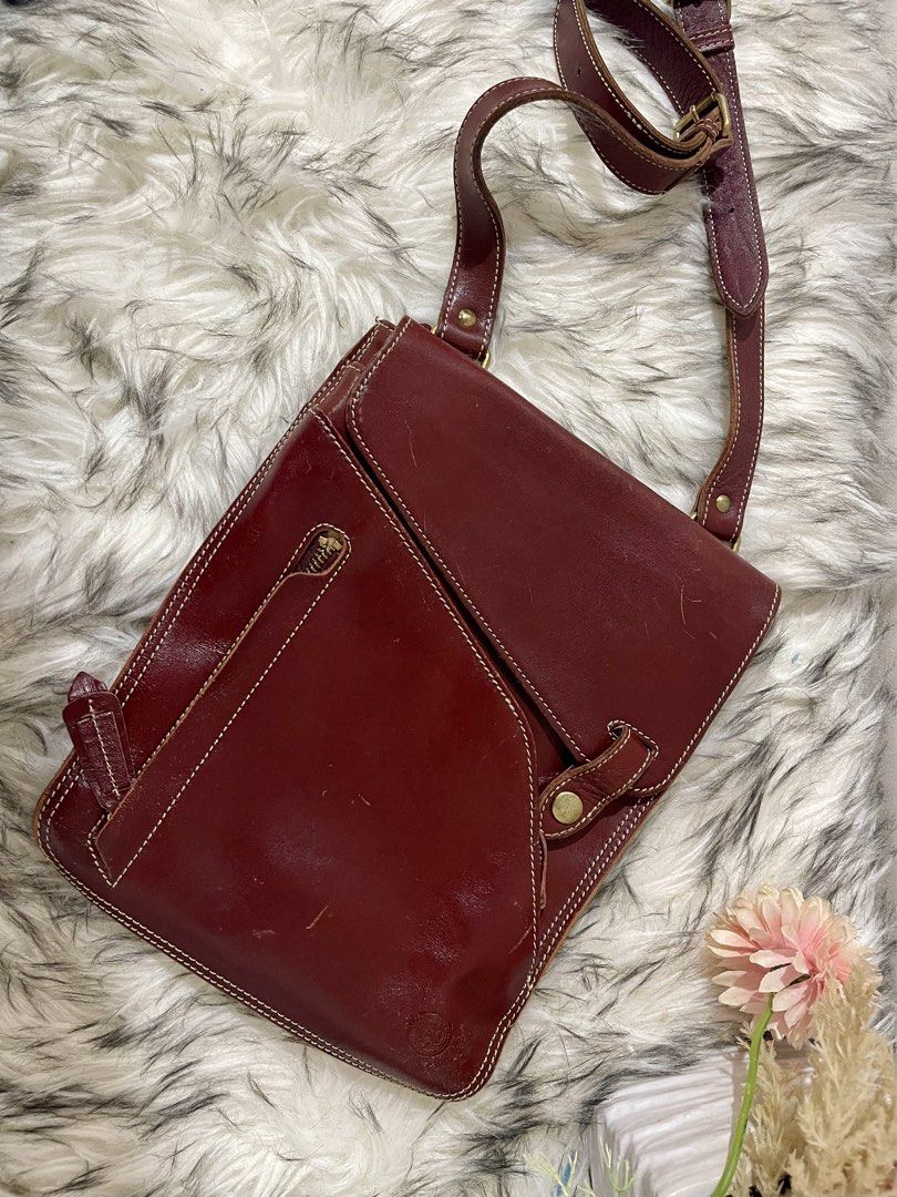 Japan Genuine Leather Sling for Men (Category: Sling Bags) located in Teresa. Submitted by savvyonbranded (Listing ID 1449266200, Image 2). Description: 11.5 x 9.5 inches With signs of use pls check all photos .
