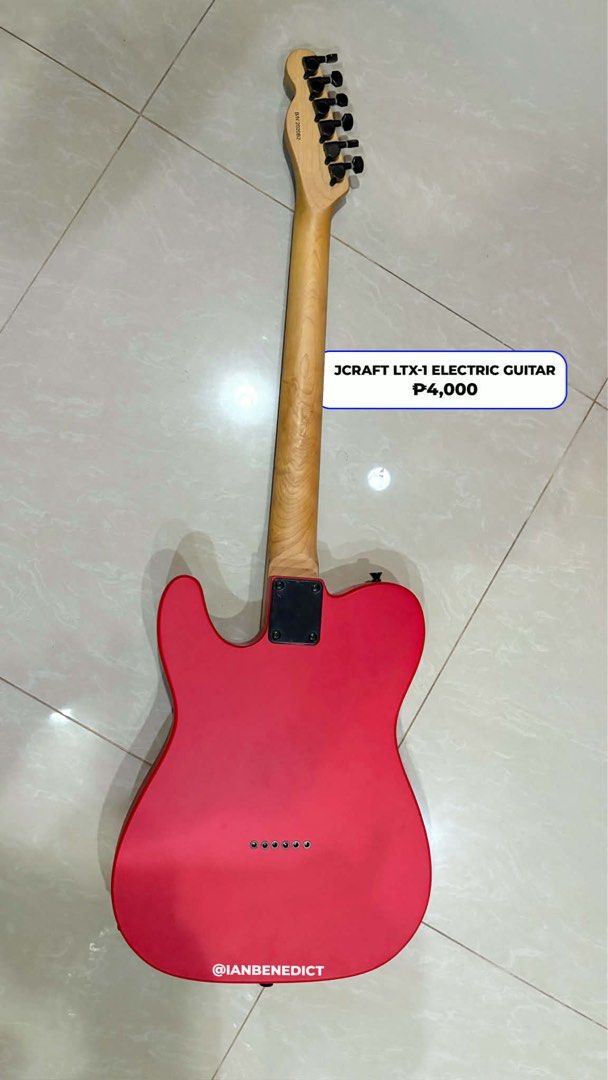 Jcraft LTX - 1 Electric Guitar (Category: Musical Instruments) located in Manila. Submitted by artiii_cuno (Listing ID 1449181811, Image 2). Description: For Sale Only Selling my beloved guitar Jcraft LTX-1 - ₱4,000 Selling as is po, matagal na po naka display lang sa bahay and need funds. Location: Zapote Las Piñas, pick-up only.