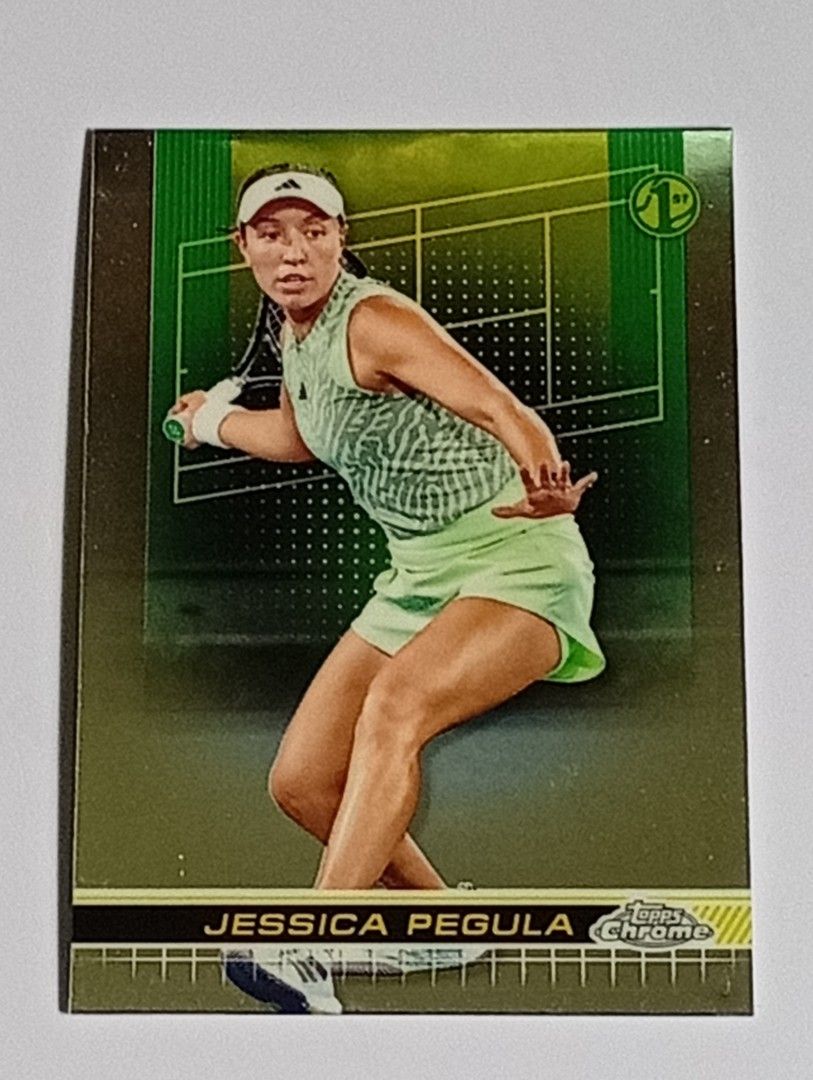 Jessica Pegula 2024 Topps Chrome Card (Category: Raw Singles) located in Lipa City. Submitted by mark_collections (Listing ID 1449154971, Image 1). Description: Jessica Pegula 2024 Topps Chrome Card Mode of Payment: Gcash.