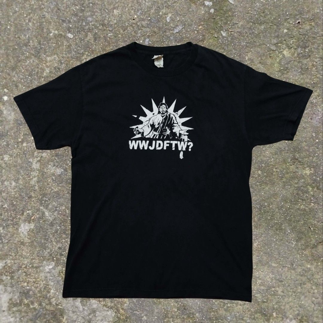 Jesus with Gun Humor Tee (Category: Tshirts & Polo Shirts ) located in Quezon City. Submitted by rorshack (Listing ID 1449318834, Image 1). Description: 22 WIDTH 30 LENGTH 1 STICKHOLE.