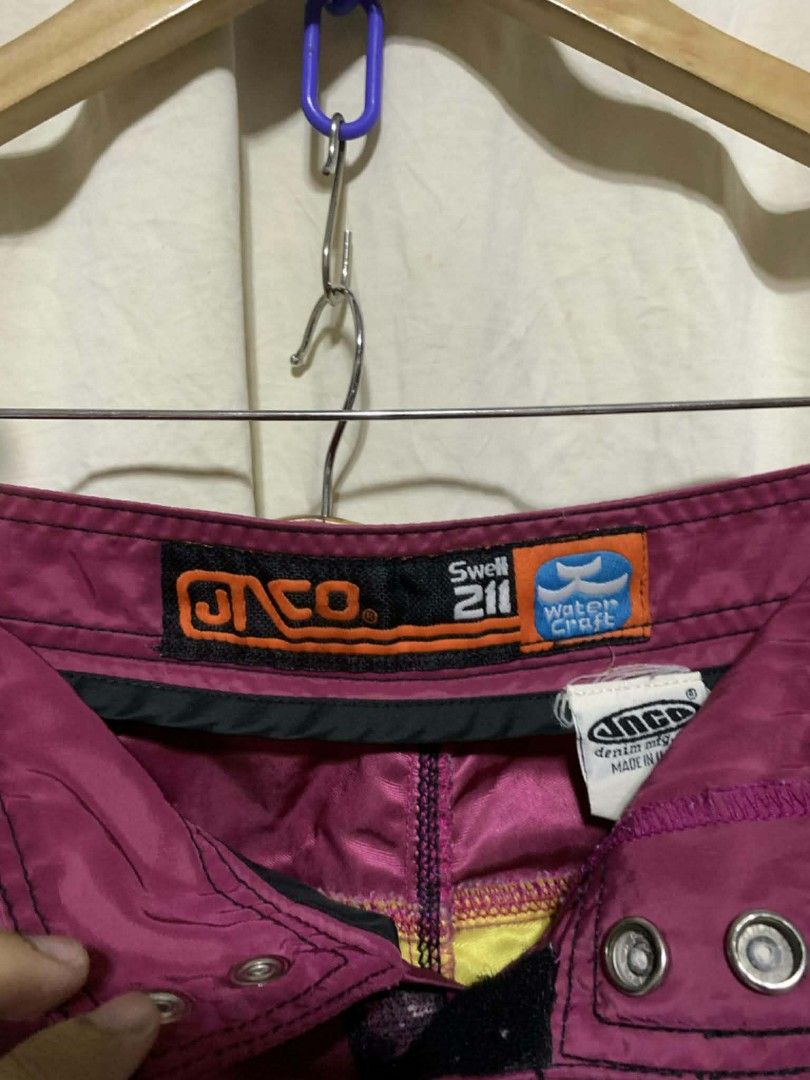 Jnco Jeans Board short Big pocket (authentic) (Category: Swim Trunks & Board Shorts) located in Cabiao. Submitted by aeclark (Listing ID 1449210930, Image 3). Description: Size 30 with strap length 23 Leg open 14 baggy fits pocket size 15inch excellent condition no issue.