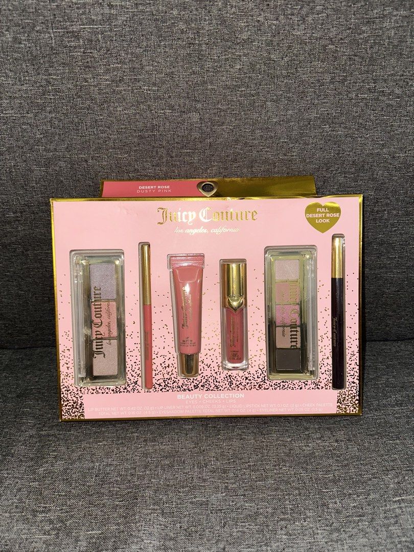 Juicy Couture Makeup Set Full Desert Rose Look (Category: Makeup) located in Calamba. Submitted by velvetandglitter (Listing ID 1449283525, Image 1). Description: 🎀 On hand in the PH. 🎀 Sure buyers only, please. 🎀 COD and COP are not available. 🎀 J&T Sunday dispatch. 🎀 All sales are final. No refunds or exchanges. .