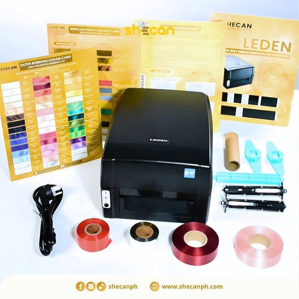 LEDEN LG930 Printer with Assorted Ribbons and Foils (Category: Printers, Scanners & Copiers) located in Manila. Submitted by magnifiqueshoppe (Listing ID 1449168329, Image 2). Description: - LEDEN printer - Extensive selection of ribbons and foils for printing. - Colors available: black, white, green, blue, yellow, orange, dark pink, purple, brown, red. - Metallic finishes: bright gold, metallic gold, matte gold, bright silver, matte silver, meta