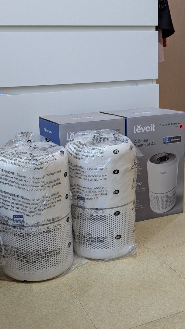 Levoit Core 300 True HEPA Air Purifier - Bundle of 2 (Category: Air Purifiers & Dehumidifiers) located in Manila. Submitted by lancemd15 (Listing ID 1449326718, Image 1). Description: Selling Price: PHP 10,000.00 RFS: Decluttering Color: White - Still in good condition - Cosmetic signs of normal use - Filters have been used for approximately one year - No issues; selling as part of decluttering Free Delivery (Bauan, San Pascual, Batangas City) Lo