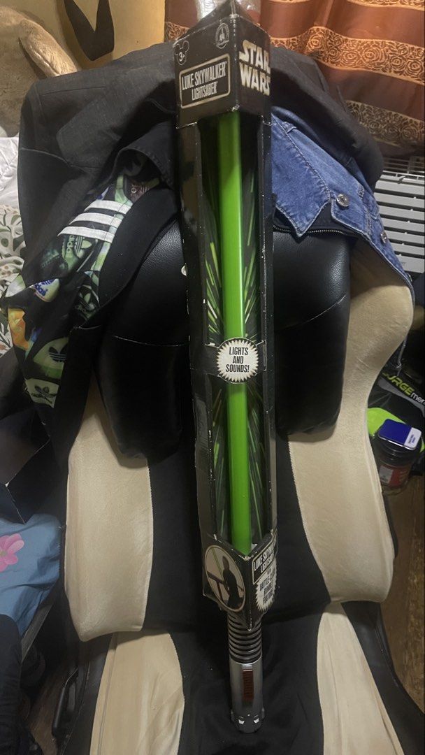 Lightsaber by disney (Category: Western Merchandise) located in Manila. Submitted by yaquzo (Listing ID 1449260341, Image 1). Description: Got it from hongkong Disneyland Didn’t really use it but opened it dati to checkout Bought it for 368 HKD Rfs: Need funds.
