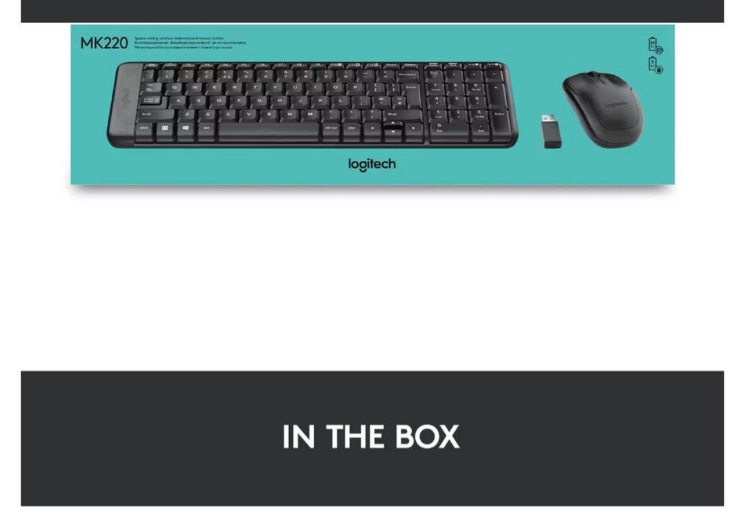 Logitech MK220 Wireless Keyboard and Mouse Combo507480442961940481