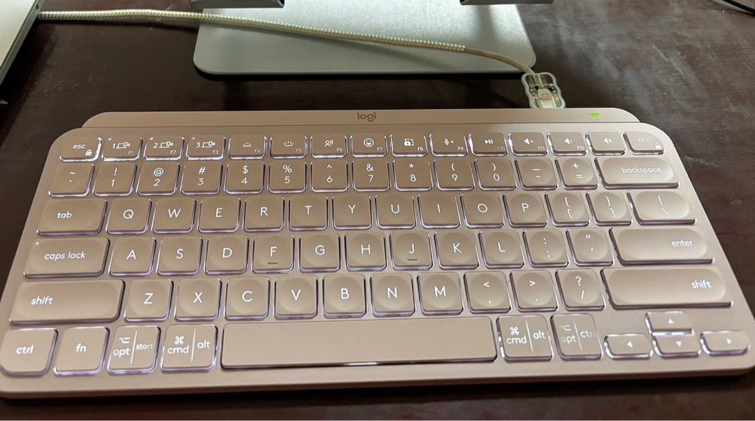 Logitech MX Keys Mini Wireless Illuminated Keyboard (Pink)507215033864048642