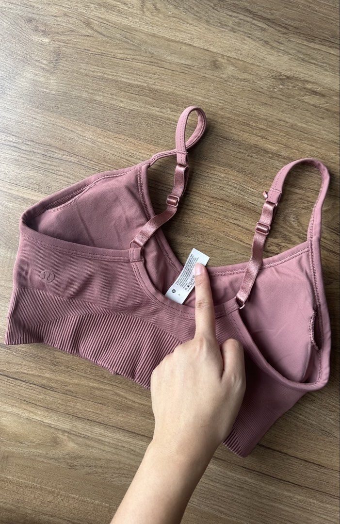 Lululemon Ebb to Street Bra (Category: Activewear) located in Pasig City. Submitted by patchig (Listing ID 1449145992, Image 2). Description: Lululemon Ebb to Street Bra - Size: US 4 - Bought from US - Color: Spiced Chai RFS: I am now bigger post pregnancy 🙂‍↕️ .