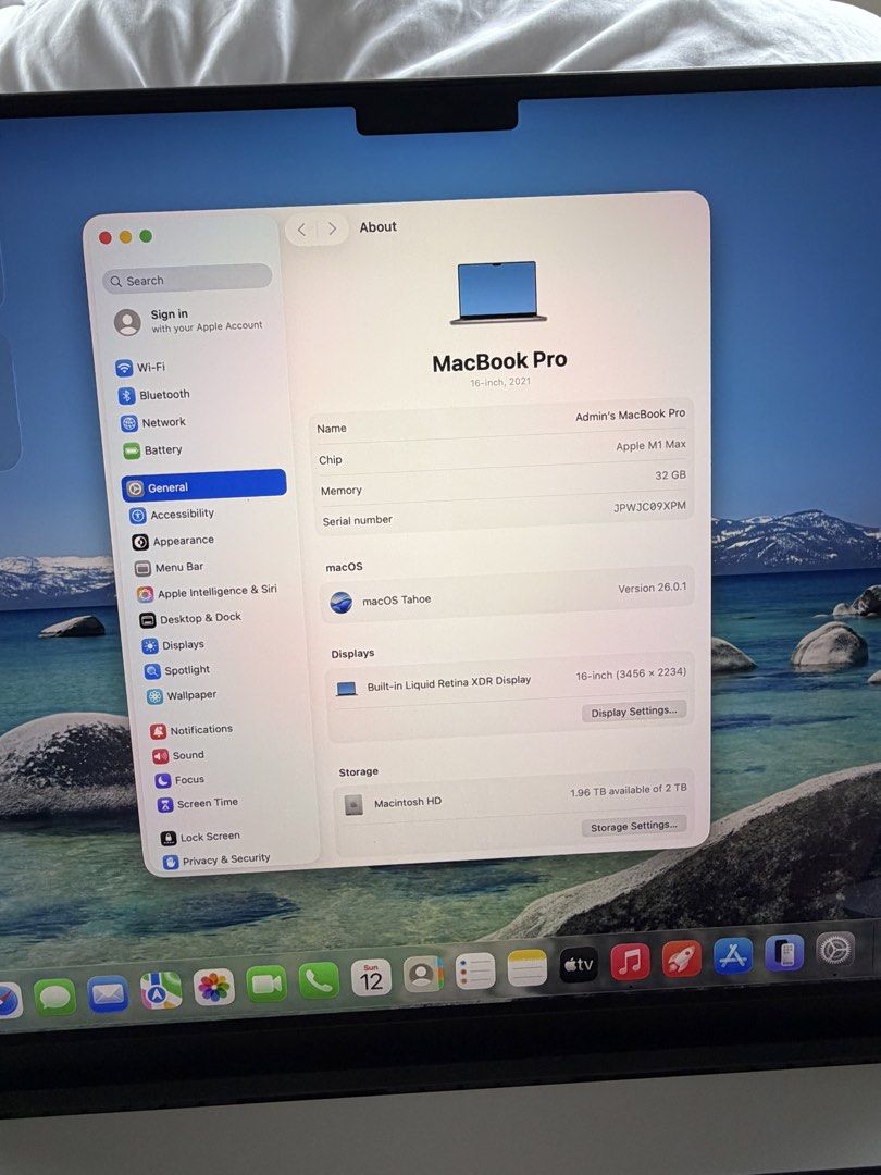 MacBook Pro 16-inch M1 2TB 2021 (Category: Laptops & Notebooks) located in Makati City. Submitted by inezlebron (Listing ID 1449174315, Image 3). Description: - 2021 MacBook Pro 16-inch - Apple M1 Max chip - 32GB Memory - 2TB Storage - Runs macOS Tahoe - Ideal for creative work and everyday use -75% battery capacity The 2021 MacBook Pro (M1 Pro/Max) remains a benchmark of laptop performance and endurance. Users on platforms like Reddit widely agr