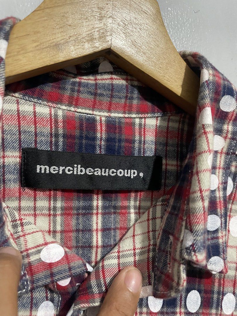 Merci Mercibeaucoup plaid flannel (Category: Activewear) located in Taguig. Submitted by _curatedfits (Listing ID 1449240140, Image 3). Description: Mercibeaucoup plaid flannel Size: 1 W 19 L 28 No flaws - 500 Dm! .