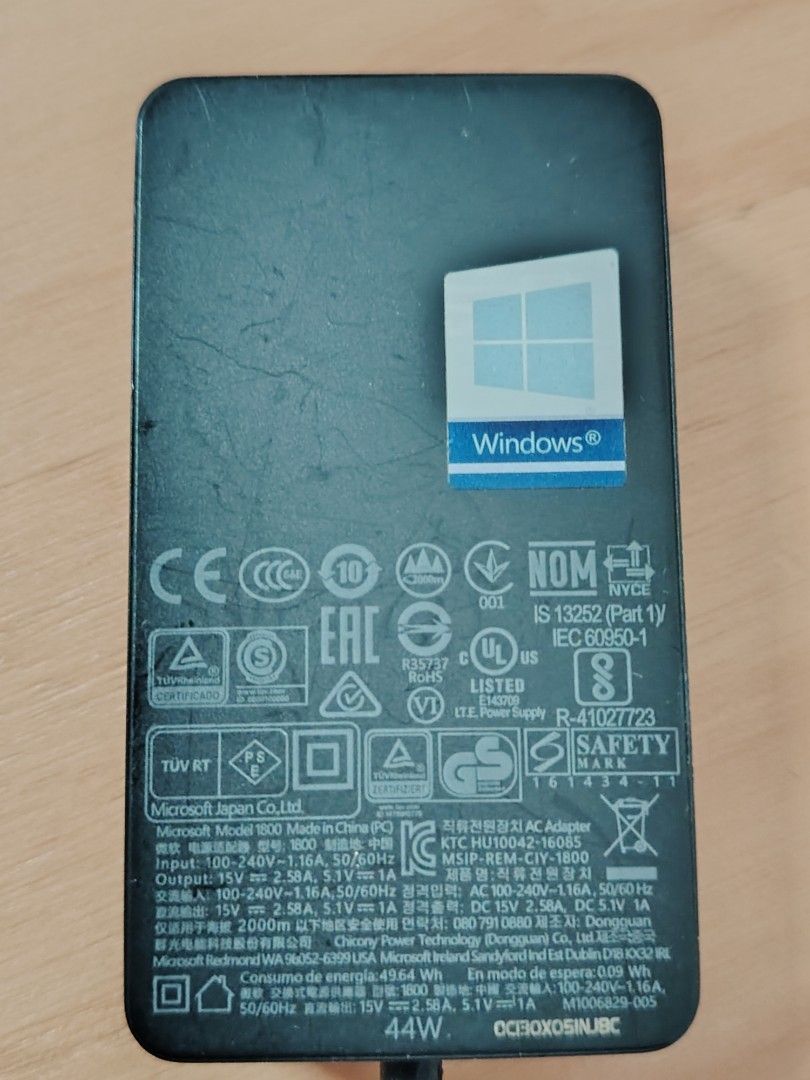 Microsoft Surface 44W Power Supply Adapter UK Plug