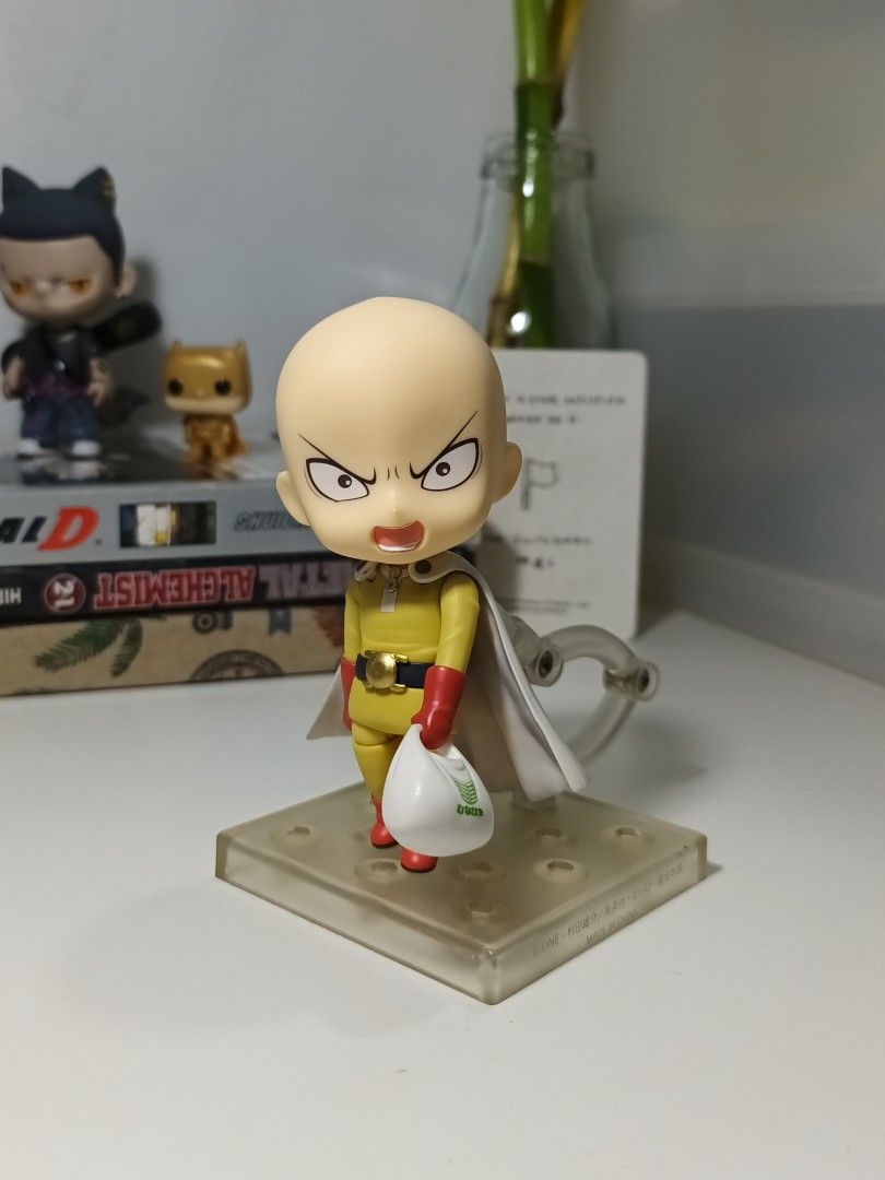 Nendoroid Saitama - One punch Man figure (Category: Figurines & Statues) located in Manila. Submitted by dmgstuff (Listing ID 1449164041, Image 3). Description: Nendoroid Saitama - Authentic, displayed - No box, figure condition 8/10 - No alternate head, discoloration of 2 capes. Price: 1,300 ➡️ 950 ✅ Payment: Maya / Gcash ✅ Delivery: Any same day delivery (to be boked by buyer), LBC cop. J&T (small items only) ✅ Meet up: Robinson Manila (+50 tra
