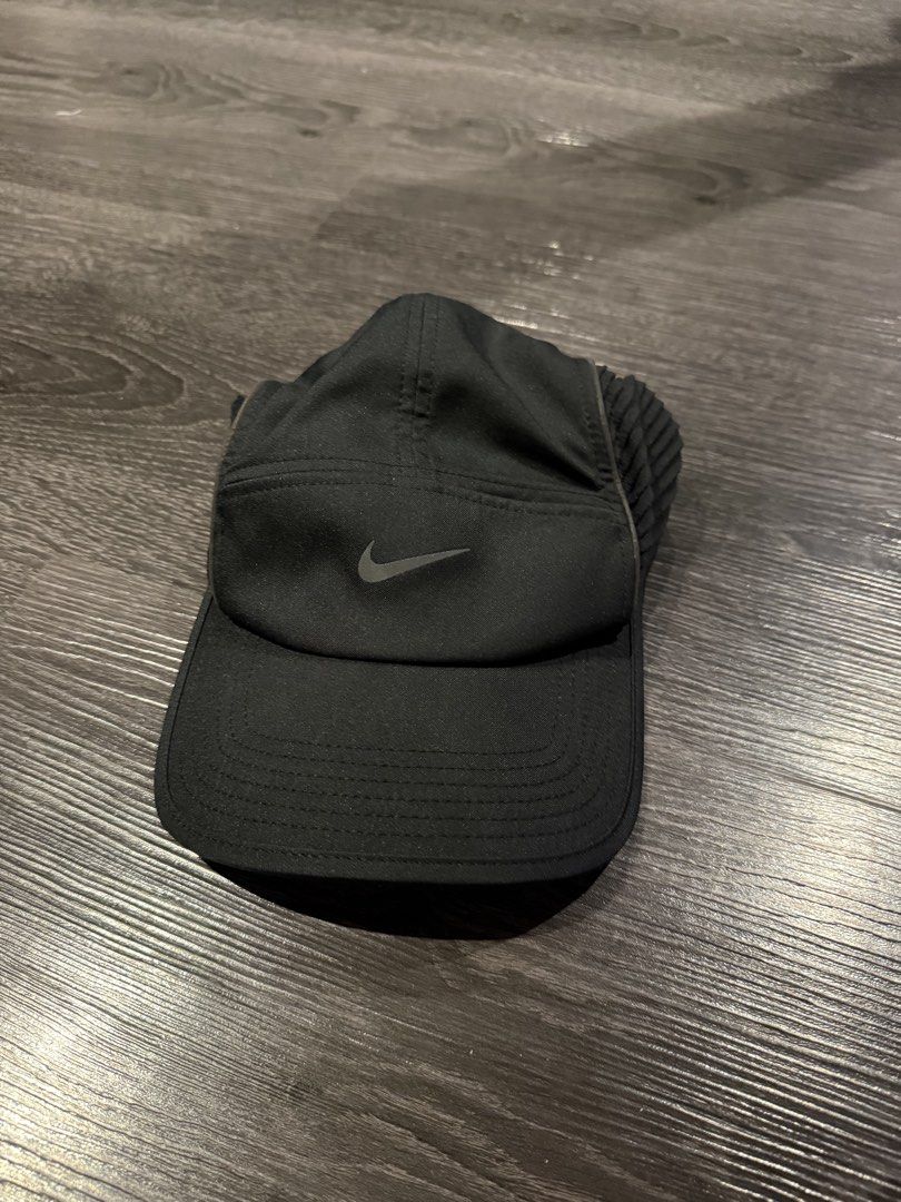 Nike Running Cap - Black (S/M) (Category: Caps & Hats) located in Quezon City. Submitted by falient (Listing ID 1449222099, Image 3). Description: Gently used a few times. No issues. Bought from Nike website (SRP ₱1,695). Payment via GCash or bank transfer. SF c/o buyer (shipping from Katip, QC)..