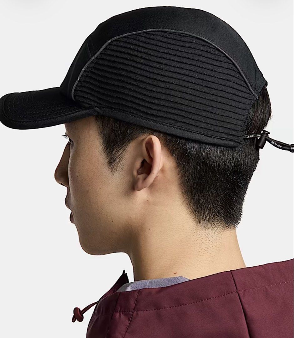 Nike Running Cap - Black (S/M) (Category: Caps & Hats) located in Quezon City. Submitted by falient (Listing ID 1449222099, Image 2). Description: Gently used a few times. No issues. Bought from Nike website (SRP ₱1,695). Payment via GCash or bank transfer. SF c/o buyer (shipping from Katip, QC)..