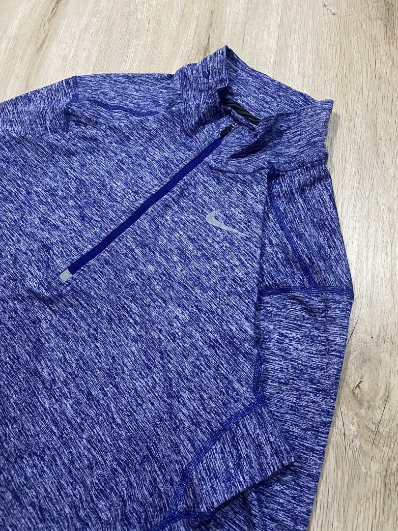 Nike Running Element Dri-FIT Heathered Blue Half Zip (Category: Activewear) located in Binan City. Submitted by apawan31 (Listing ID 1449213914, Image 1). Description: For sale: Nike Running Element Dri-FIT Heathered Blue Half Zip Size Medium on tag Dimensions: 20W x 27-28L Good Asnew Condition No issue ₱650+sf Pm nalang po sa interested Location:Biñan City, Laguna Mop:Gcash & AUB Courier:Jnt express (payment first)&Lalamove for COD.