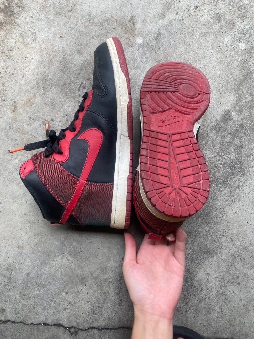 Nike SB Red (Category: Sneakers) located in Quezon City. Submitted by ysabelashoppingaddict (Listing ID 1449133177, Image 2). Description: - Black and Red Nike Dunk Highs US MEN: size 9.