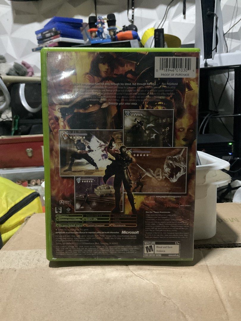 Ninja Gaiden Xbox Game (Category: Xbox) located in Aguinaldo. Submitted by gwift (Listing ID 1449319197, Image 2). Description: - Ninja Gaiden for Original Xbox - Classic, intense action game - A must-have for Xbox collectors - tested working .