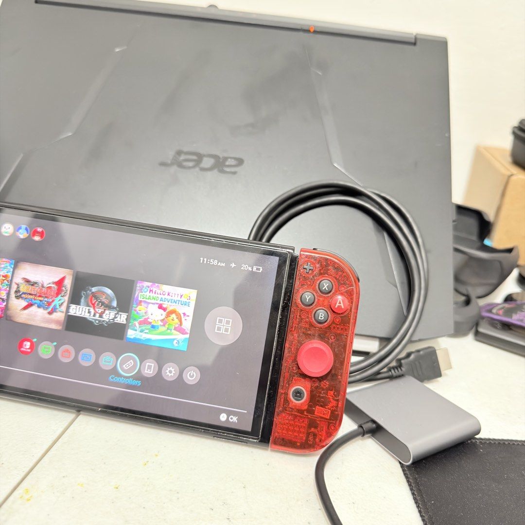 Nintendo switch oled (Category: Nintendo) located in Valenzuela. Submitted by gearpandaph (Listing ID 1449136761, Image 3). Description: Nintendo switch oled for sale Package Unit (tempered glass installed) Joycons (original reshelled with transparent red) Charger Dock (replacement dock for estetik) Grip Hdmi Pouch Also selling digital games change details good as (cartridge) 1500 the witcher III complete Edition resident evil resident evil revel
