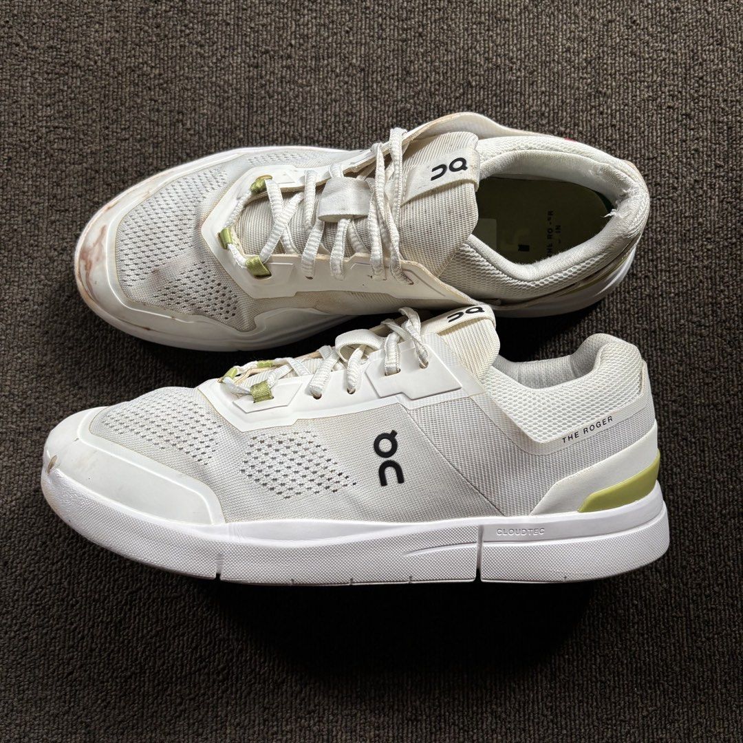 On Running THE ROGER Pro tennis (Category: Sneakers) located in Pasig City. Submitted by bootsoftravel_ph (Listing ID 1449215127, Image 3). Description: On Running THE ROGER Pro tennis used - Good FOR SALE Pair only FREE shipping!!! Issue: drags and washable stains Price ₱2,495 size: EU 44.5 / UK 10 / US 10.5 Guaranteed 100% Legit 💯 We ship nationwide 🚚.