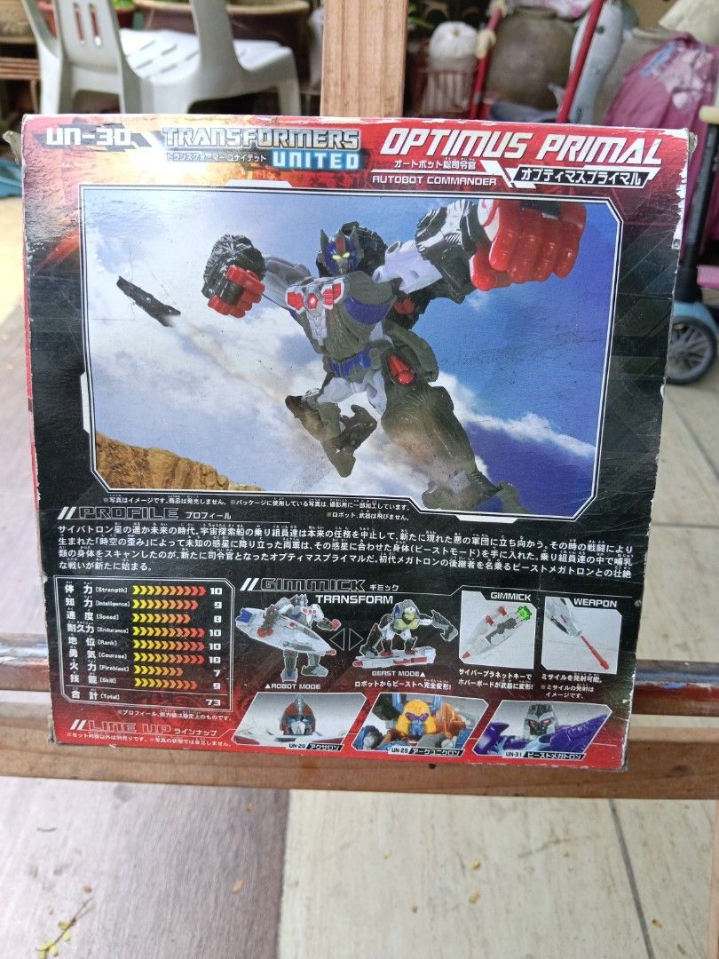 Optimus Primal (Category: Toys & Games) located in Kuala Lumpur. Submitted by muramurav (Listing ID 1449150508, Image 2). Description: new old stock box damaged still in a good condition.