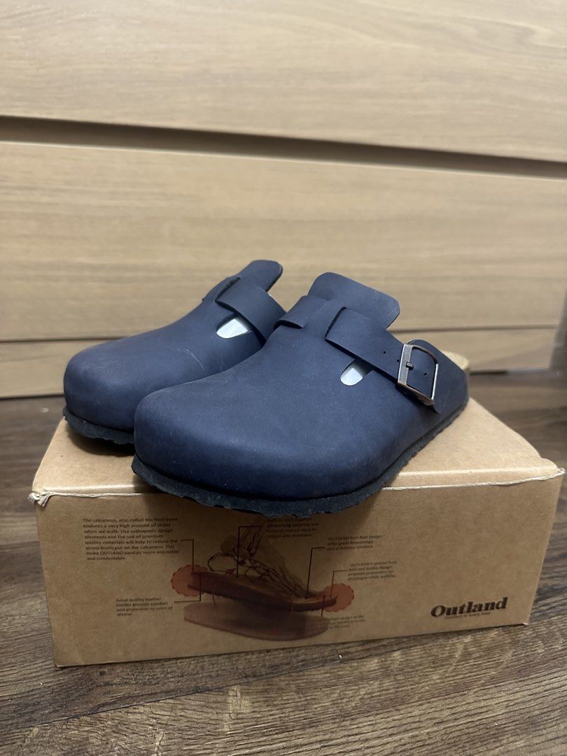 Outland Navy Blue Clogs Size 6 (Category: Sandals) located in Mandaluyong City. Submitted by declutterwithdx (Listing ID 1449272387, Image 2). Description: - Navy blue Outland clogs with box - size 6 - Condition: used 1-2x only - RFS: declutter .