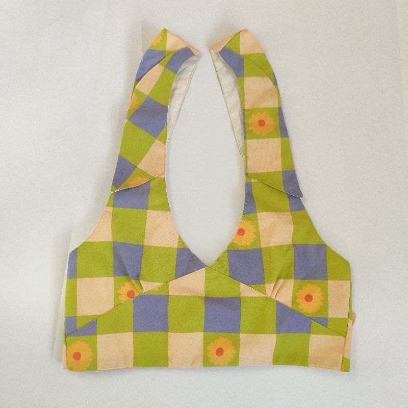 Patchwork top (Category: Sleeveless) located in Taguig. Submitted by cftbncs (Listing ID 1358072239, Image 1). Description: Rfs: Decluttering - used only once - size xs to small - perf for summer outfit - cloth: Japanese linen Mop: G-cash and Bank transfer.