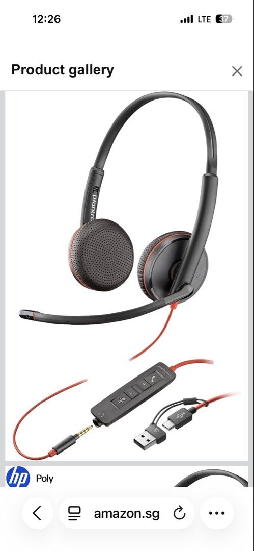 POLY  Blackwire 3225 Wired Headset