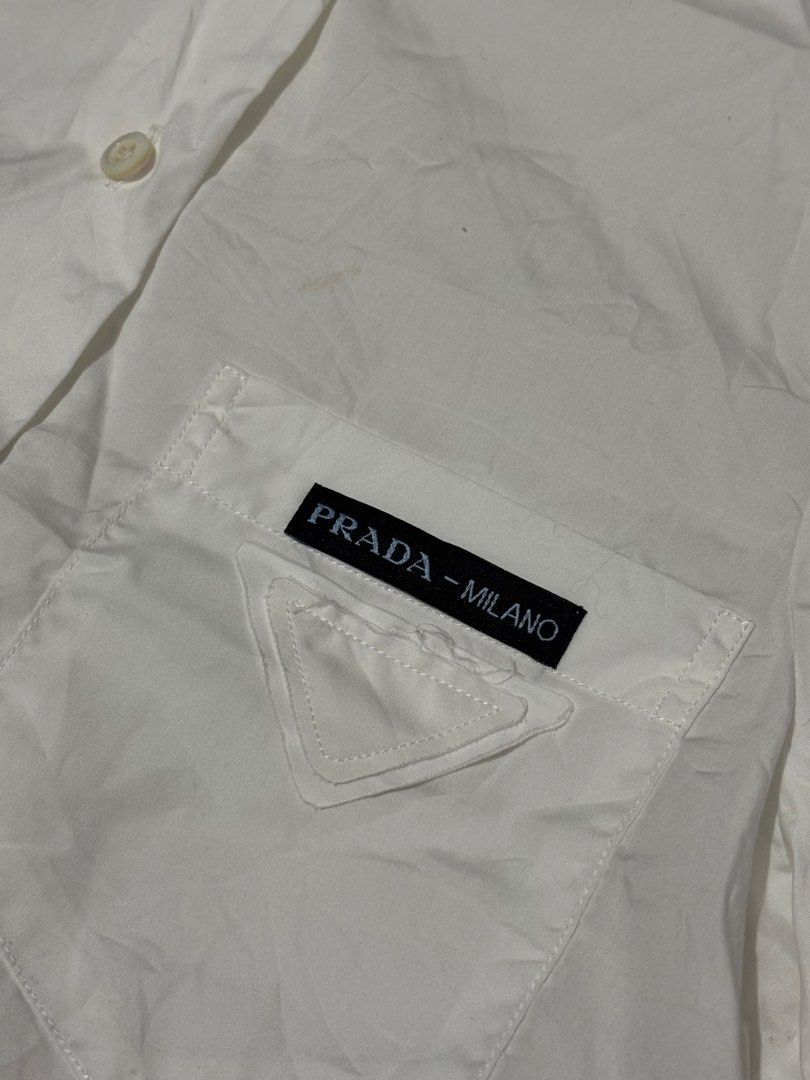 Prada Corset Polo For Womens (Category: Activewear) located in Naga. Submitted by unknwnstreetwear (Listing ID 1449324791, Image 3). Description: VERY GOOD CONDITION SIZE 36 ON TAG WIDTH-18 INCHES LENGTH-22 INCHES NEEDWASH STAIN.