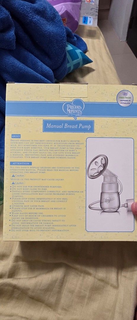 Precious Moments Manual Breast Pump (Category: Breastfeeding & Bottle Feeding) located in Del Monte. Submitted by gjmta (Listing ID 1449111896, Image 3). Description: - Precious Moments manual breast pump - Easy to assemble and use - Includes all components shown in the box - Comfortable, easy-grip handle - Reliable and portable for mothers on the go - Compact design for easy storage and travel Precious Moments Manual Breast Pump | New, washed an