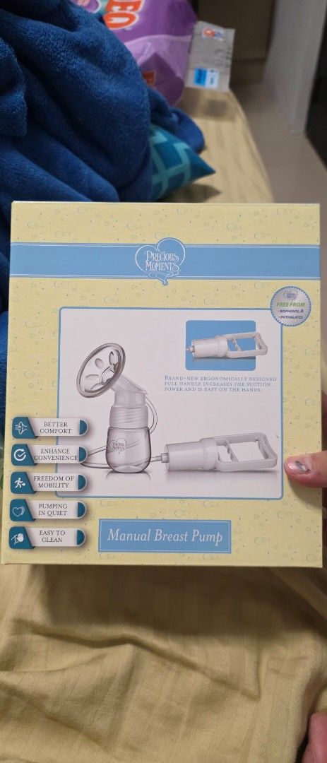 Precious Moments Manual Breast Pump (Category: Breastfeeding & Bottle Feeding) located in Del Monte. Submitted by gjmta (Listing ID 1449111896, Image 1). Description: - Precious Moments manual breast pump - Easy to assemble and use - Includes all components shown in the box - Comfortable, easy-grip handle - Reliable and portable for mothers on the go - Compact design for easy storage and travel Precious Moments Manual Breast Pump | New, washed an