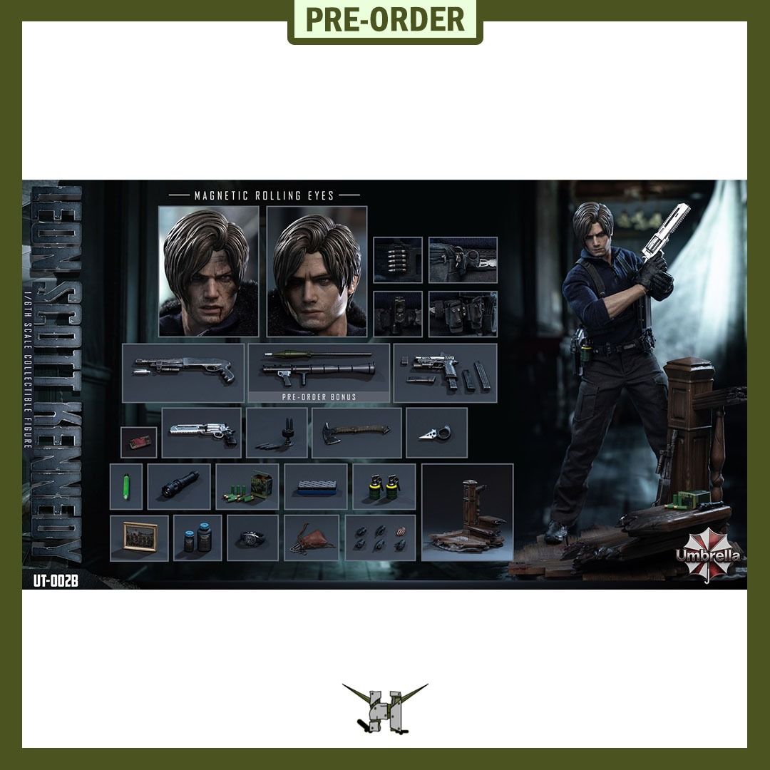 PRE-ORDER!! 1/6 LEON SCOTT KENNEDY (Category: Figurines & Statues) located in Quezon City. Submitted by figsnkits (Listing ID 1449227502, Image 2). Description: PRE-ORDER!! Umbrella: 1/6 LEON SCOTT KENNEDY - Hair-attached Version Pre-order price: Php 20,700 Min. DP: Php 5,200 (new) Php 3,700 (return customers) SRP: Php 23,000 - Gel Hair Version Pre-order price: Php 14,400 Min. DP: Php 3,600 (new) Php 2,600 (return customers) SRP: Php 16,000 Deadl