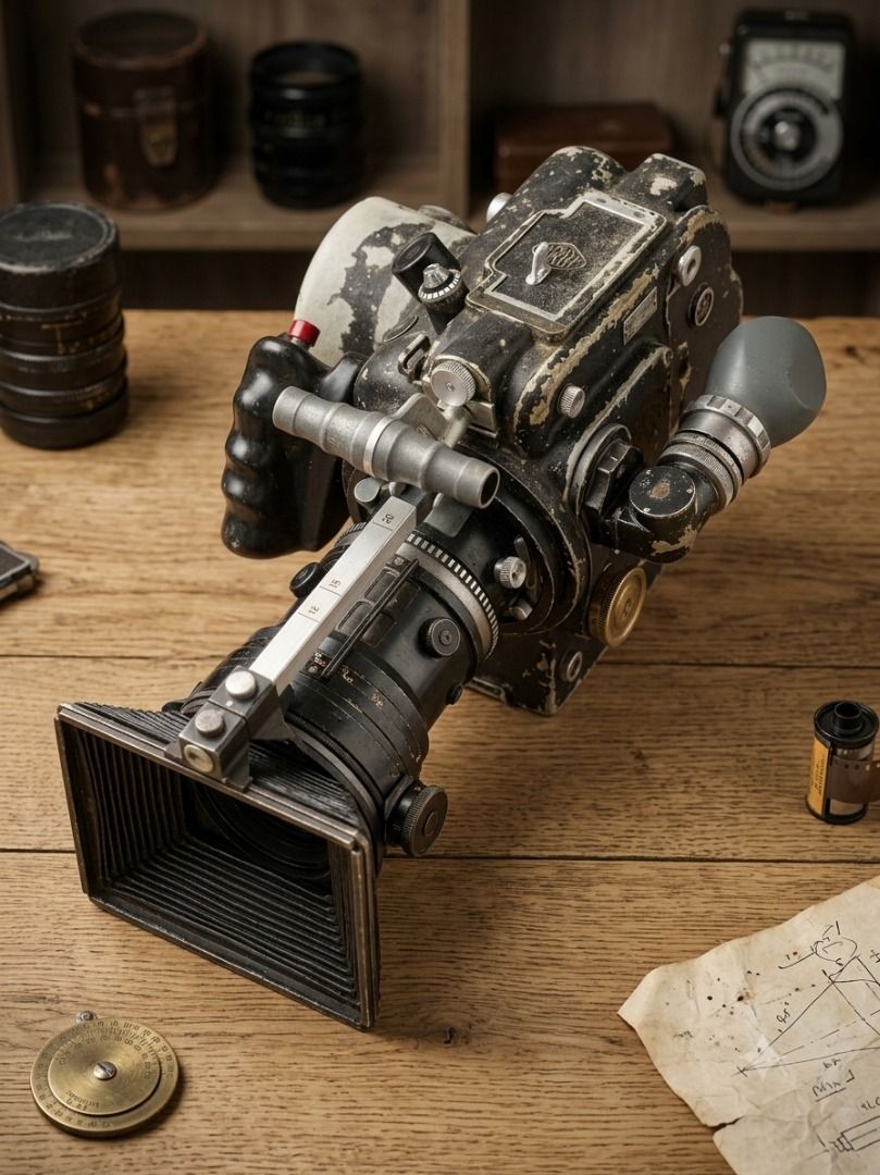 Rare Vintage Film Camera- Arriflex & Bolex H16 + Zeiss Lenses (Category: Cameras) located in Kuala Lumpur. Submitted by desmondnew35627 (Listing ID 1449110920, Image 1). Description: Selling as a complete lot only: Year 1956 Swiss made, Bolex H16 Reflex Kit: Includes the iconic aluminum Paillard pistol grip, silver prime lens, top leather strap, and rubber eyecup. Year 1952 German made, Arriflex 16ST : Features the famous 3-lens turret. Upgraded 