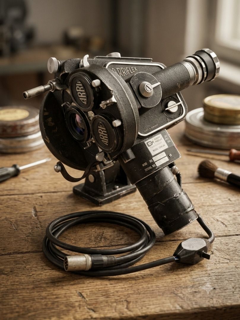 Rare Vintage Film Camera- Arriflex & Bolex H16 + Zeiss Lenses (Category: Cameras) located in Kuala Lumpur. Submitted by desmondnew35627 (Listing ID 1449110920, Image 2). Description: Selling as a complete lot only: Year 1956 Swiss made, Bolex H16 Reflex Kit: Includes the iconic aluminum Paillard pistol grip, silver prime lens, top leather strap, and rubber eyecup. Year 1952 German made, Arriflex 16ST : Features the famous 3-lens turret. Upgraded 