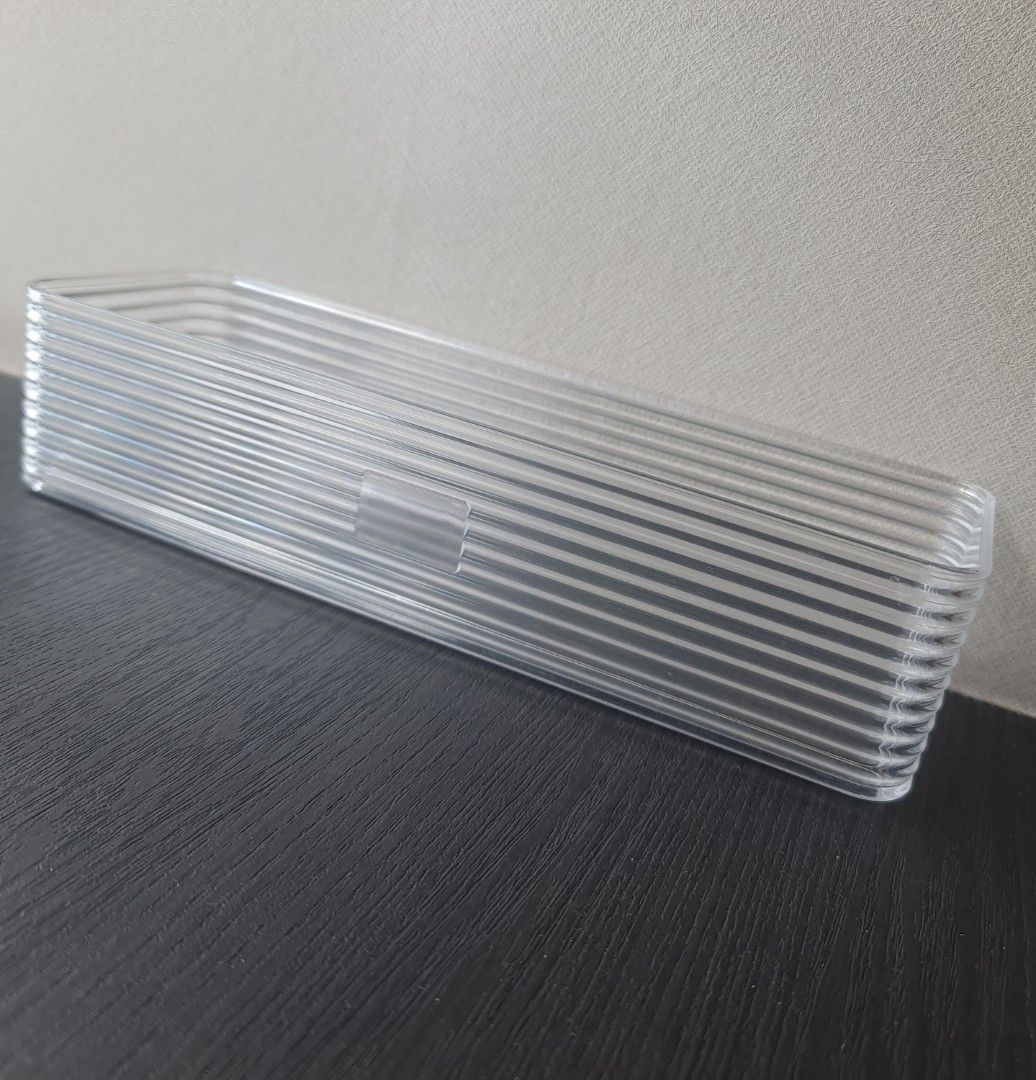Rectangular Desktop Organizer Stackable (Category: Storage Boxes & Baskets) located in Singapore. Submitted by sc02980 (Listing ID 1449217099, Image 1). Description: - Ribbed Design - Made in Japan - Easy to clean - Ideal for organizing small items - Keeps desks and drawers tidy - 1 for $5.00, 2 for $8.00.